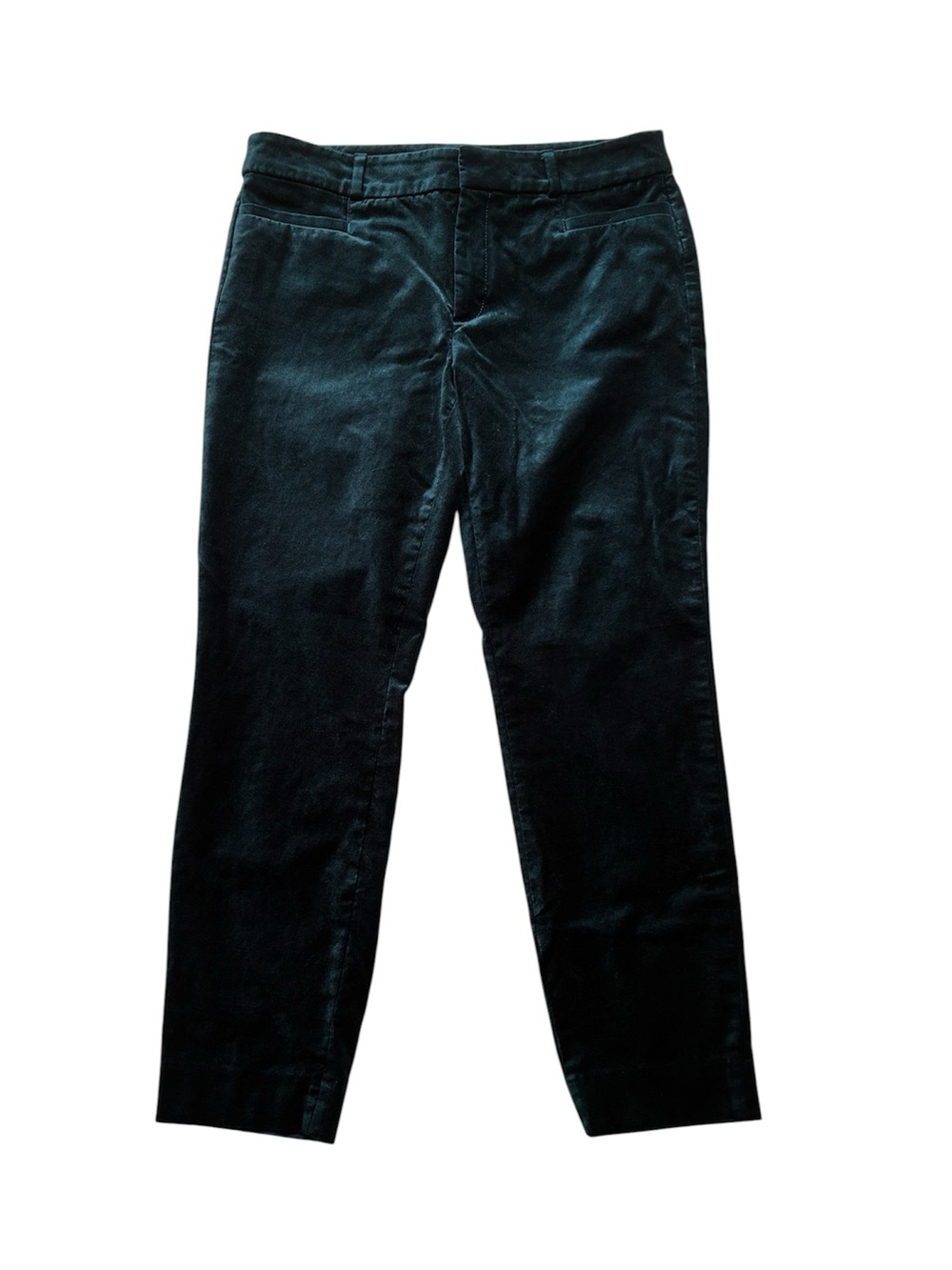 Banana Republic Women's Sloan Green Velvet Straight Leg Pants Size 6